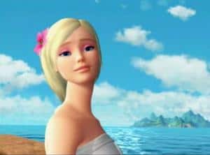 Princess Rosella Barbie Island Princess in a white dress