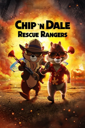 Chip 'N Dale Rescue Rangers movie poster 2022 with Chip and Dale