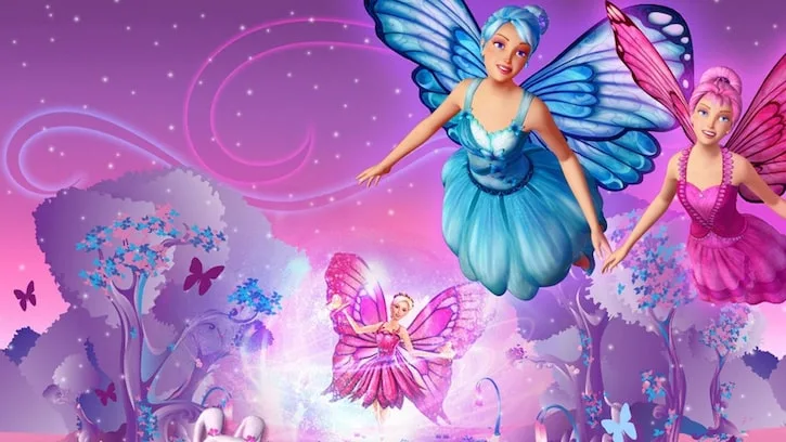 Mariposa and her fairy friends flying around Flutterfield