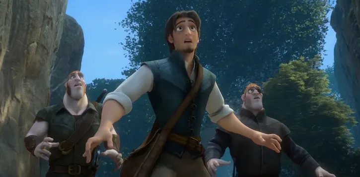 Flynn Rider and the Stabbington Brothers on the run
