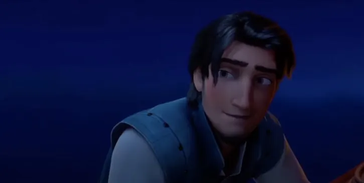 Flynn with a smirk toward Rapunzel