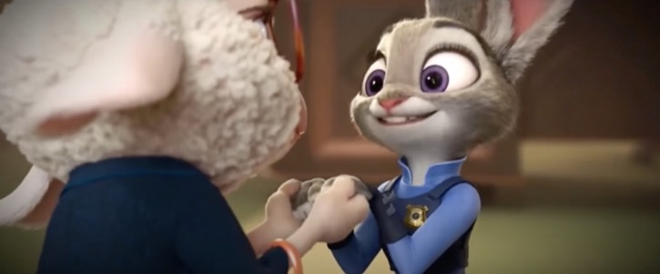 Judy Hopps and Dawn Bellwether holding hands