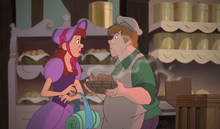 Anastasia meets the baker for the first time