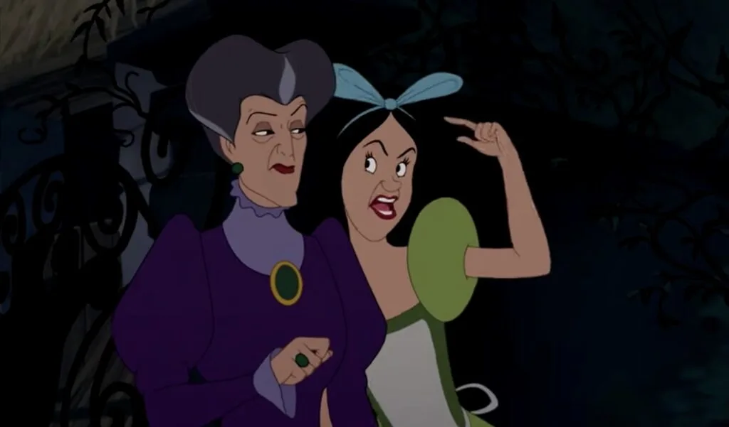 Drizella standing next to Lady Tremaine