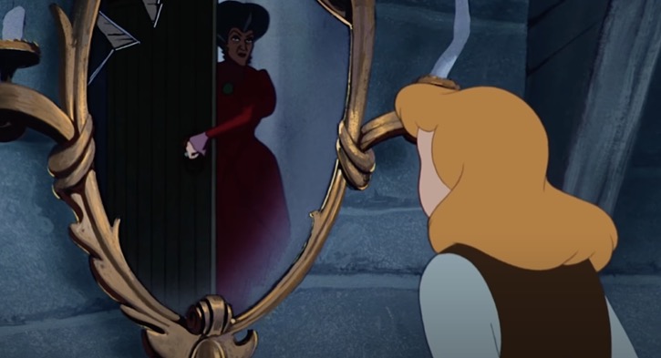 Lady Tremaine locking Cinderella's door