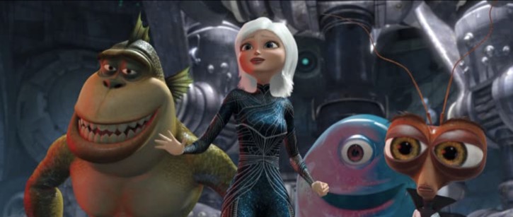 Monsters Vs Aliens main four characters