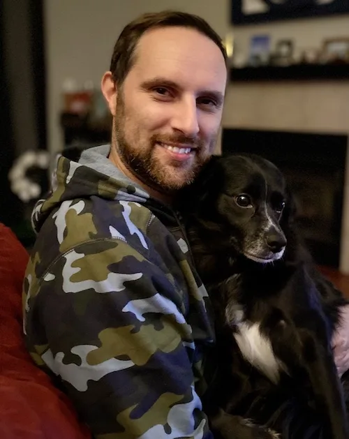 Brandon and his dog Ace