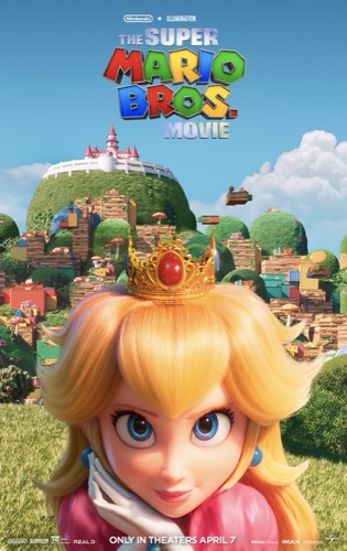 The Super Mario Bros Movie poster with Peach