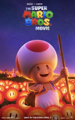 The Super Mario Bros Movie poster with Toad