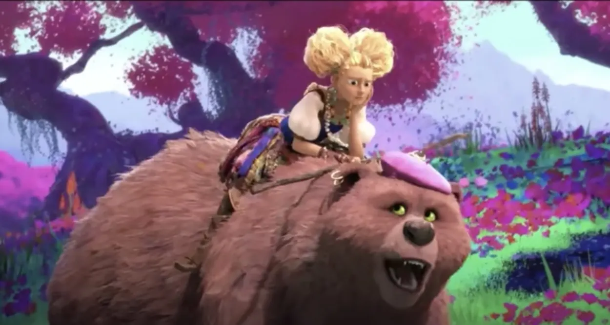 goldilocks riding on mama bear's back