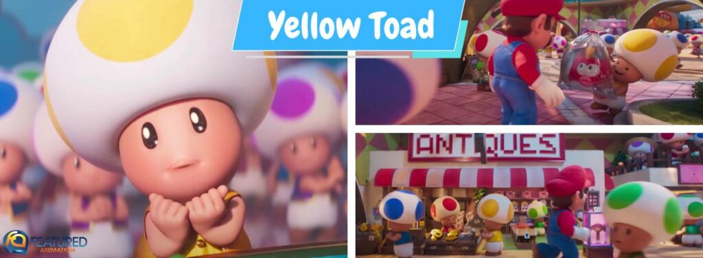 yellow toad in the super mario bros. movie