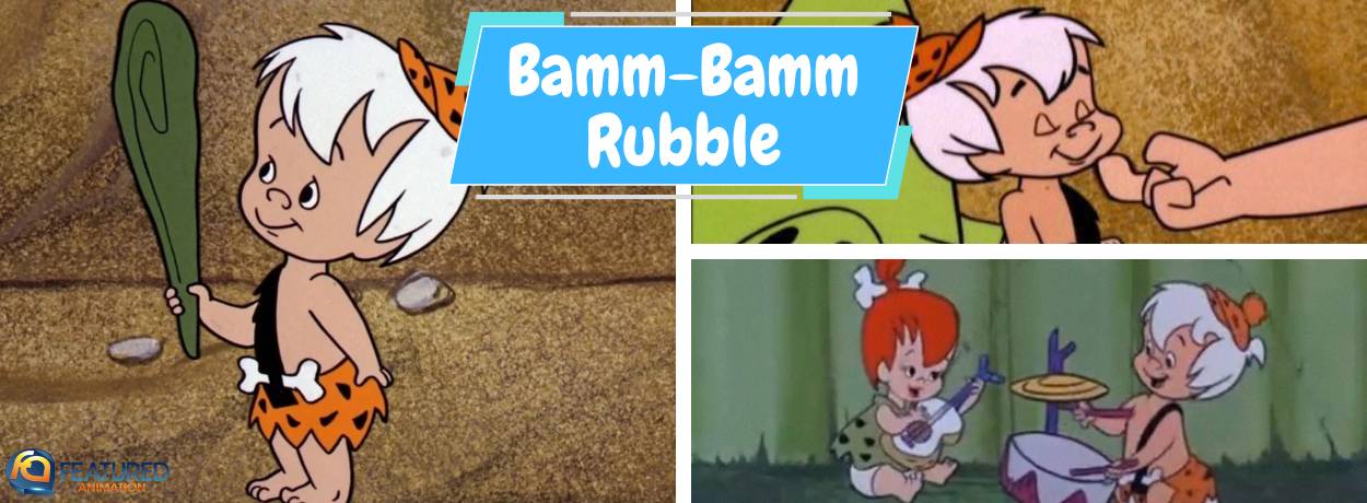 bamm bamm rubble in the flintstones cartoon series