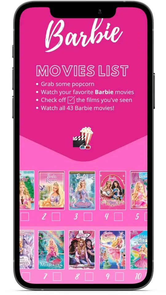 Barbie movie list mock