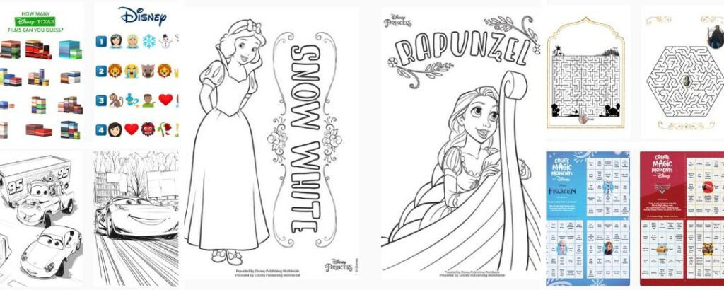 Disney Coloring and Activity Pages